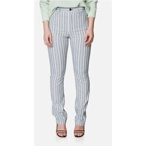 New Proenza Schouler White Label Suiting Skinny Pants Womens 0 Grey Black